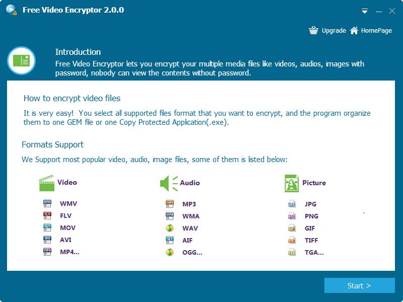 gilisoft Free Video Encryptor下载,视频加密,图片加密,音频加密