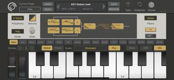 SynthMasterOne,音频编辑.